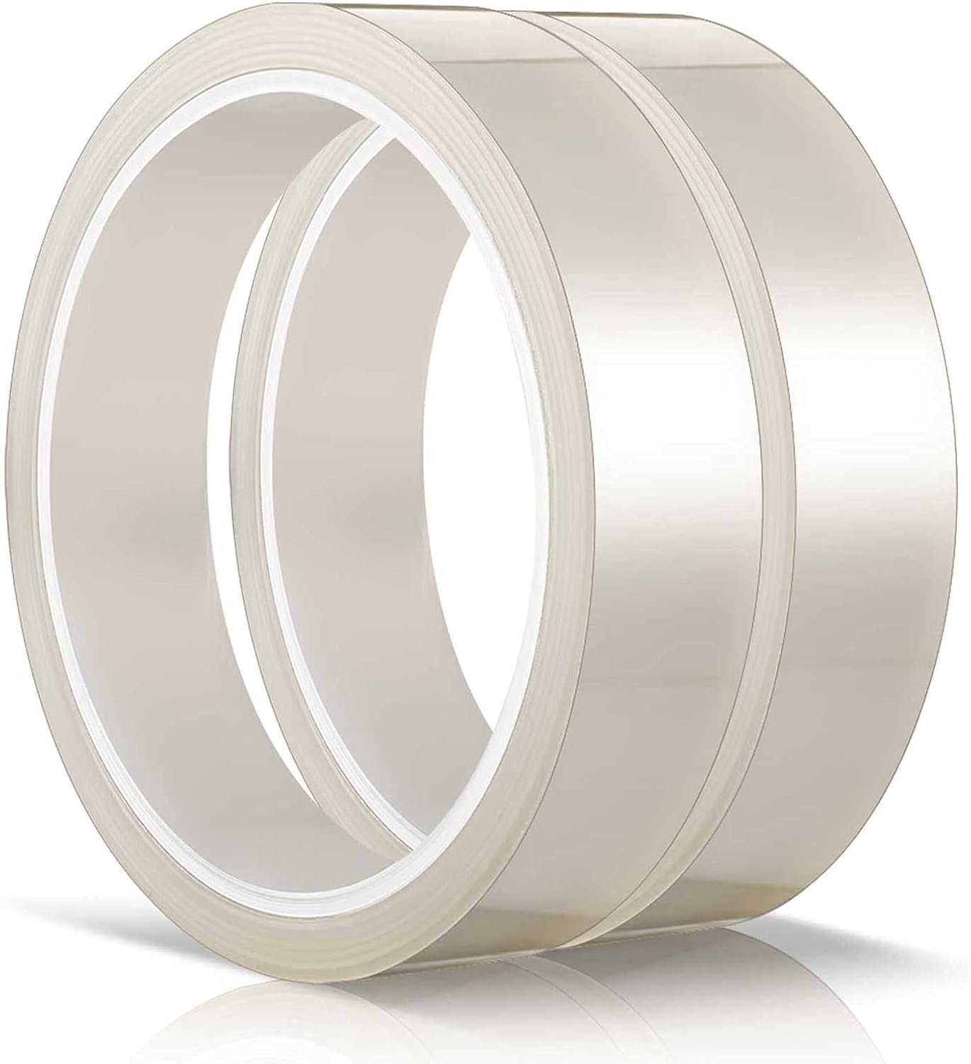 Zonon 2 Pieces 108 ft Clear Heat Tape for Sublimation and Heat Transfer High Temp Resistant, Ideal for Electronics Circuit Boards(20 mm)