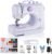 Sewing Machine Portable mini Electric Sewing Machine for beginners 12 Built-in Stitches 2 Speed with Foot Pedal，Light, Storage Drawer.