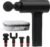 Sharper Image Deep Tissue Percussion Massage Gun, Powerboost Rechargeable Handheld Massager, 6 Adjustable Speeds, 5 Attachment Heads & Carrying Case, Full Body Muscle Pain Relief, Black
