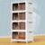 4 Tier Plastic Storage Bins with Lid 23QT, Stackable Storage Containers with Wheels, Folding Storage Boxes, Collapsible Storage Bins, Closet Organizers and Storage for Living Room,Office,Dorm
